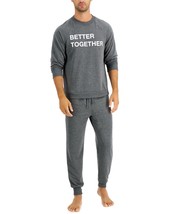 allbrand365 designer Mens Better Together Solid Pajama,Grey,Large - £51.13 GBP
