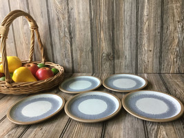 5 of Wedgwood Midwinter Of DENIM BLUE England Stoneware Appetizer Desser... - $60.31