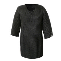 Butted Chainmail Shirt Large F Sleeve Chain Mail Armor Chainmaile Haubergeon G - £179.71 GBP