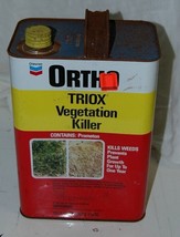 Vintage Metal Ortho Triox Can Vegetation Killer Prometon Chevron 1984 - $19.99