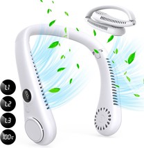 Foldable Portable Neck Fan - Rechargeable Folding Hands Free Cooling Bla... - $21.77