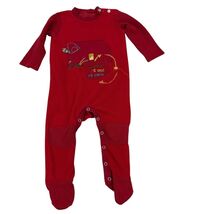 Vintage Naartjie Red Footed Sleeper Reduce Reuse Recycle Embroidery 12-1... - €16,45 EUR