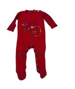 Vintage Naartjie Red Footed Sleeper Reduce Reuse Recycle Embroidery 12-1... - €16,45 EUR