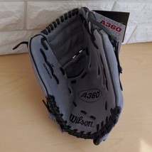 Wilson A360 Utility Left Hand Baseball Softball 12&quot; Glove Grey Black A03RB2112  - £39.21 GBP