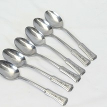 Rogers Landscape Stainless Teaspoons 6&quot; Lot of 6 - £18.00 GBP