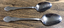 1 Teaspoon 1 Oval Soup Spoon Oneida MORNING BLOSSOM Burnished Stainless ... - $9.90