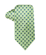 GEOFFREY BEENE Green Blue White Confetti Polka Dot Polyester Silk Blend Tie - £15.72 GBP