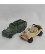 1981 Hot Wheels Tan Camouflage Military Jeep/ &amp; Green Gun Bucket Matchin... - £14.12 GBP