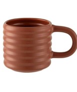 Ribbed Mug Matte Finish Stoneware Coffee Mainstays 17 oz Pottery like Ca... - $15.62