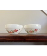 2 Vintage Fire King Pink Peach Blossom Pattern Chili Cereal Bowls Dishes... - $23.74