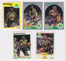 Seattle Supersonics Signed Autographes Lot of (5) Trading Cards - McMill... - £11.94 GBP