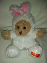 Reese&#39;s Plush Bear In Bunny Rabbit Outfit by Galerie 10.5&#39;&#39; Inches - £30.15 GBP