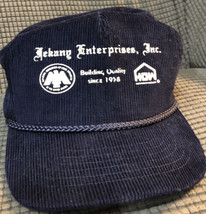 Vintage Corderoy Navy Hat Trucker Style Adjustable - $15.00