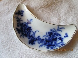 SF&amp;J bone dish, Smith Ford &amp; Jones, 1889-1895, flo-blue, semi-porcelain  England - £18.68 GBP