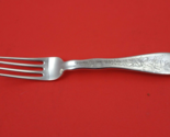 Lap Over Edge Acid Etched By Tiffany Sterling Dinner Fork w/ floral 8&quot; - £396.39 GBP