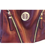 Elegant Large Leather Hobo Bucket Bag Tote Burgundy Red Summer Shopping ... - £23.73 GBP