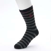 New Men&#39;s Columbia Striped Lodge Crew Socks Shoe Size 6-12 black - £7.79 GBP