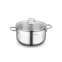 LaModaHome Korkmaz Stainless Steel Stock Pot with See Through Glass Lid Dishwash - £59.52 GBP