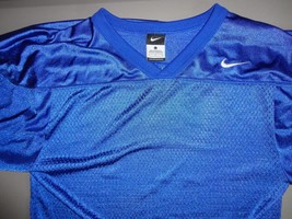 Blue Nike Nylon Blank Football Jersey Youth L  Excellent Free US Shipping - £14.09 GBP