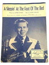 A-Sleepin&#39; At the Foot of the Bed Sheet Music Luther Patrick Happy Wilson 1949 - £12.36 GBP