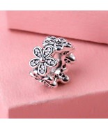 Spring Release 925 Sterling Silver Dazzling Daisies Spacer Charm Moments... - £11.01 GBP