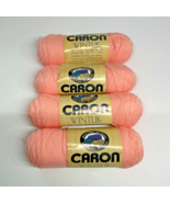 Caron Wintuk Vintage Yarn PEACH #3104 LOT of 4 Skeins 3.5 oz each Same D... - $19.99