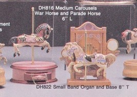 Carousel Horses Set of 2 Ceramic Mold Doc Holliday 816 Ornaments 7x4 SHARP - £35.65 GBP