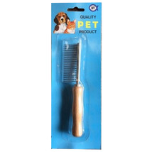 Unipet Wooden Handle with Comb Metal Teeth Coarse Pet Brush - $17.41