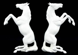 VERY RARE VINTAGE NAPCO JAPAN PAIR OF WHITE PORCELAIN HORSES HOLLYWOOD R... - £299.59 GBP