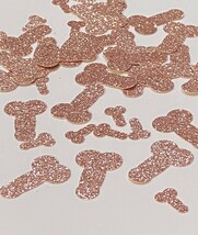 Rose Gold Bachelorette Decor, Penis Confetti, Penis Decorations, 50pc - $5.94