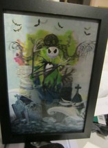 Disney Nightmare Before Christmas Jack &amp; Zero 3D Lenticular Sign Framed - £14.92 GBP