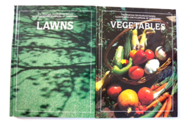 The American Horticultural Society Illustrated Lot of 2 Books Lawns &amp; Vegetables - £15.47 GBP