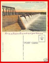 Post Card IL Brandon Dam, Joliet ILL Waterway VTG Linen1930-50 - £7.84 GBP