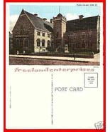 Post Card IL Public Library, Joliet Illinois VTG Linen unused - £7.75 GBP