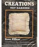 CRAFTS Net Darning ROSE Pillow Kit CREATIONS Kit #987 ~New Old Stock Mil... - $368.45 MXN