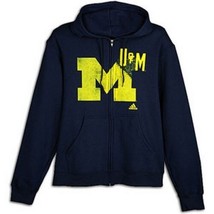 Michigan Wolverines sweatshirt Adidas NWT Big Blue NCAA hoody UM Ann Arbor - £40.35 GBP