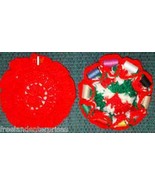 Crocheted Sewing Pin Cushion with Thread Caddy 10 Reversible Christmas C... - £10.15 GBP