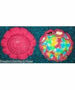 Crocheted Sewing Pin Cushion with Thread Caddy 11 Reversible Pink - $239.17 MXN