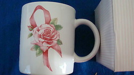 Breast Cancer Awareness Pink Ribbon Mug/Cup ~ AVON Circa 1997 Vintage ~ NOSIB - £15.47 GBP
