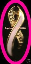 Breast Cancer Better Breast Care Ribbon Pin Goldtone 15/16" (small) - $6.88