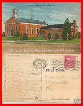 Post Card MD 1136 Post Chapel, Fort Meade Maryland Linen 1953 VTG - £7.73 GBP