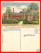 Post Card PA Kane, PA Community Hospital, Kane, Pennsylvania VTG Unused Linen - £7.69 GBP