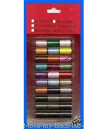 Crafts Thread 030 Spools Polyester Assorted Color ~10 Yd each~ NEW - $257.63 MXN