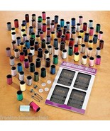 Crafts Thread 100 Spools Polyester w/Sewing Kit-Scissor-Buttons-Needles ... - $534.68 MXN