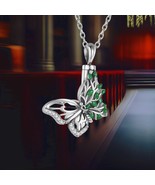 Butterfly Sunflower Urn Necklace for Ashes 925 Sterling Silver Cremation... - $2,094.34 MXN