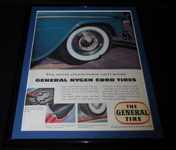 1955 The General Tubeless Tire Framed 11x14 ORIGINAL Vintage Advertisement - $49.49