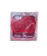 Unique Pack Of 12 Red 10" Heart Paper Doilies *New - $6.00
