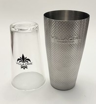 NEW - Villa One Tequila Glass Stainless Bartender Cocktail Shaker Set - £14.45 GBP