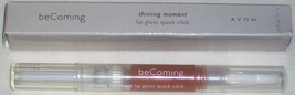 Avon Be Coming Shining Moment Quick Click Lip Gloss "Caramel" New - £0.72 GBP