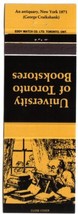 Ontario Matchbook Cover University Of Toronto Bookstores Yellow Antiquar... - $0.98